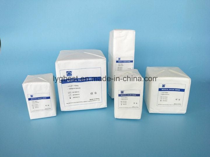 100%Cotton Absorbent Medical Gauze Swab with Ce Certificate