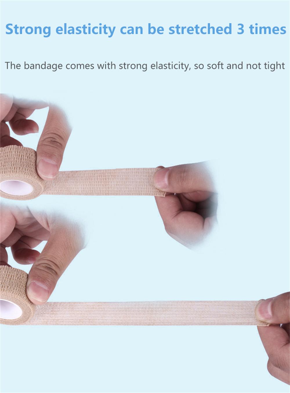 Self Adherent Cohesive Bandage Uses Include Vet Wrap Tape for Human Wrist and Ankle Sprains and Sports Injuries