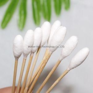 Medical Supply Bamboo 6 Inch Soft Skin-Kindly Cotton Swab Buds Applicator for Surgical