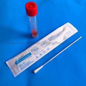 CE ISO Disposable Collection Flocked Nasal Testing Swab with 3ml Inactivated Medium Tube