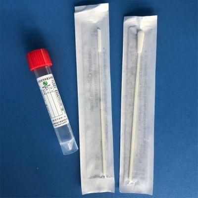 Disposable Throat Nasopharyngeal Flocked Swab 3ml Virus Preservation Fluid Simplicity Vtm Sampling Tube