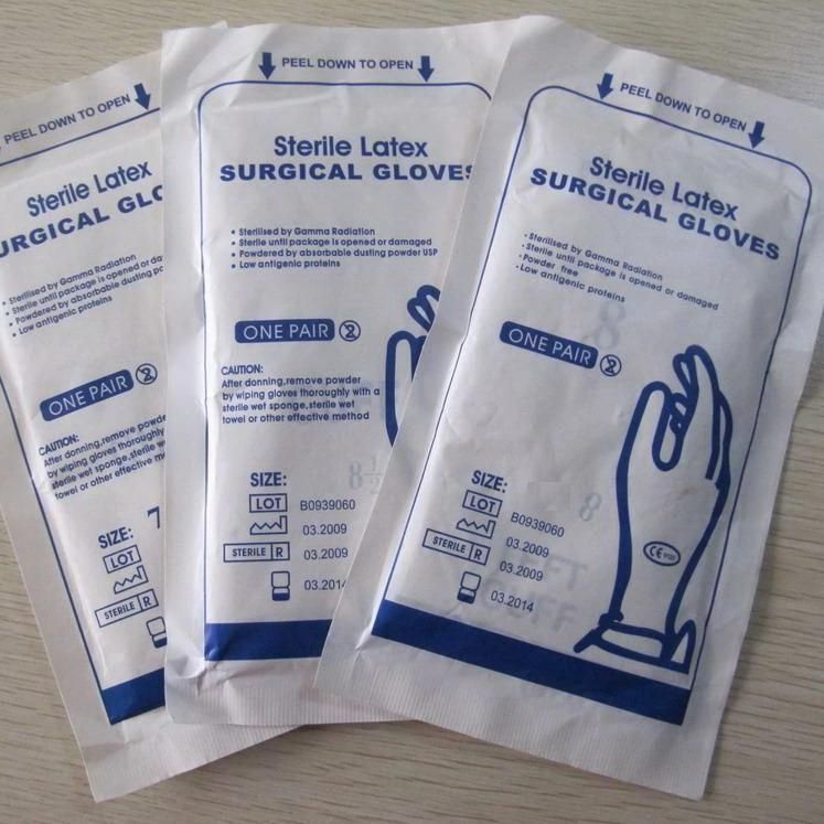 Disposable Latex (Natural Rubber) Surgical Gloves with Powder