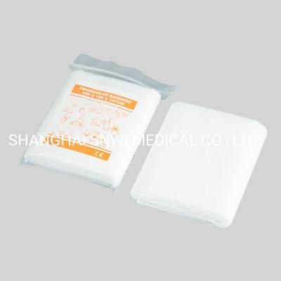 CE&ISO Certificated Disposable Medical Consumables First Aid Gauze Cotton Triangular Bandage