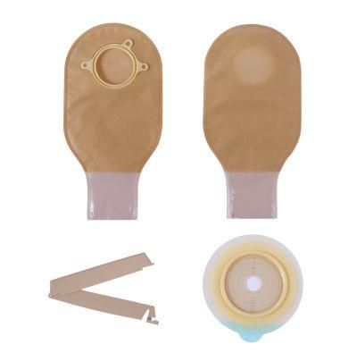 Material Medical Instrument Brown Non-Woven Two Piece Hydrocolloid Ostomy Clip Bag Recycle Illeostomy