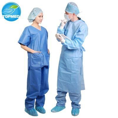 Hospital Uniform Disposable Surgical Hospital Clothing PP or SMS Patient Gown Nurse Apron Uniform