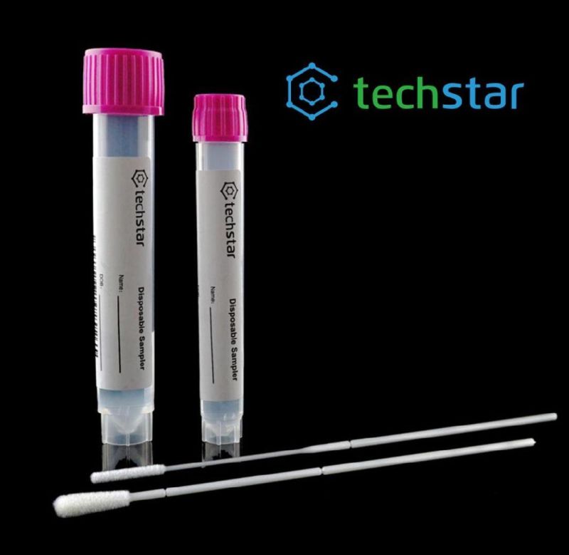 Techstar Disposable Medical Virus Sampling Kit Sample Test Tube with Oral Nasal Swab
