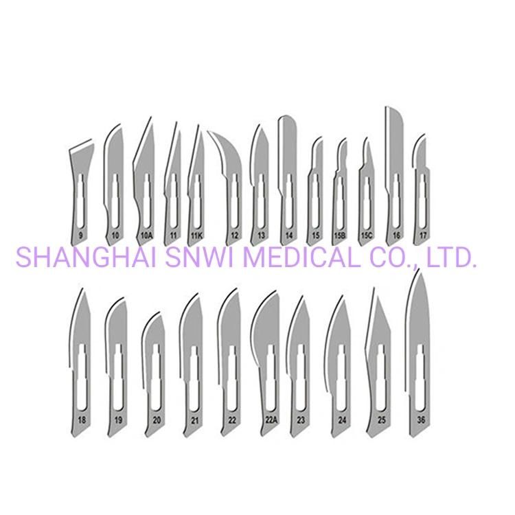 Medical Disposable Sterile Stainless Steel (Carbon Steel) Surgical Scalpel Blade Used in Hospital
