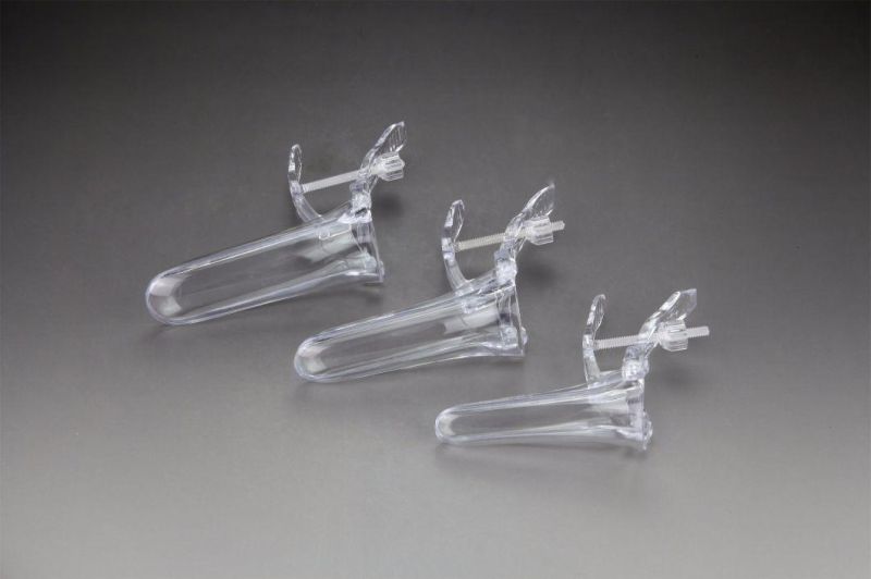 Sterile Disposable Plastic Screw Locked Medium Ce Marked Latex Free Plastic Defferent Sizes Vaginal Speculum for