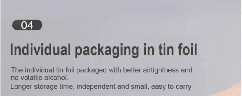 Custom Logo 75% Isopropyl Alcohol Prep Pads for External Use 100PCS Per Box
