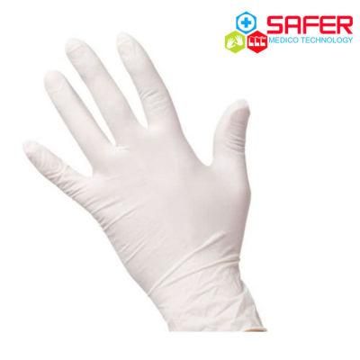 White Pure Nitrile Examination Gloves From Malaysia