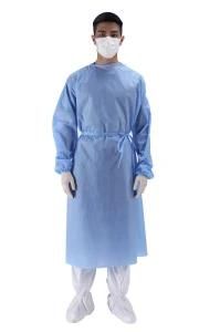 SMS/PP/PE/SMMS Nonwoven XXL Xxxl Gown ANSI/AAMI Level 2/3/4 Disposable Waterproof Isolation Gown, ISO, SGS, 510K