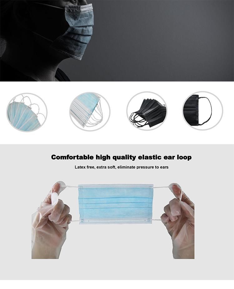 CE Certificate Type Iir 3-Ply Medical Mask with Latex Free Ear Loop