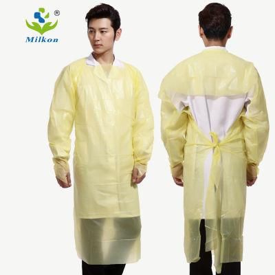 Customized CPE Protective Gown Disposable Visitor Coat