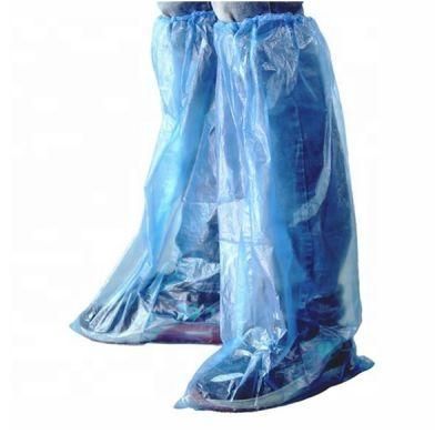 OEM Disposable Waterproof Non-Skid PE Plastic Elastic Safety Boot Covers Long Shoe Covers Boot Cover