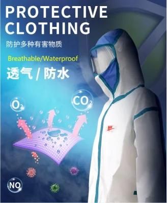 Hot Selling Type4b Type5b Type6b En14126 Microporous Protective Clothing Safety Medical Use Disposable Coverall