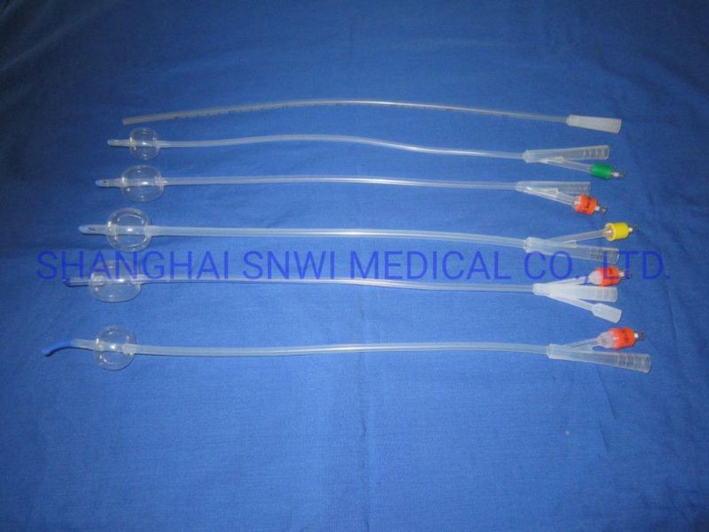 Disposable Medical Foley Balloon Cather 100% Silicone Foley Catheter for Hospital