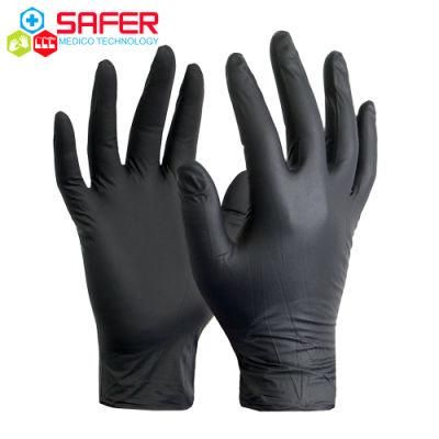 Black Disposable Multifunctional Medical Nitrile Gloves Powder Free