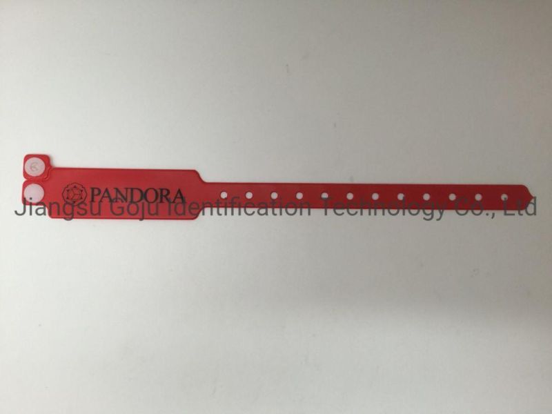 One-off Use Wide Face Plastic Disposable Wristbands for Events