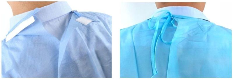 Level 1 Disposable Isolation Gown Prevent Droplets Safety Breathable Coverall Non Woven PP+PE Clothing