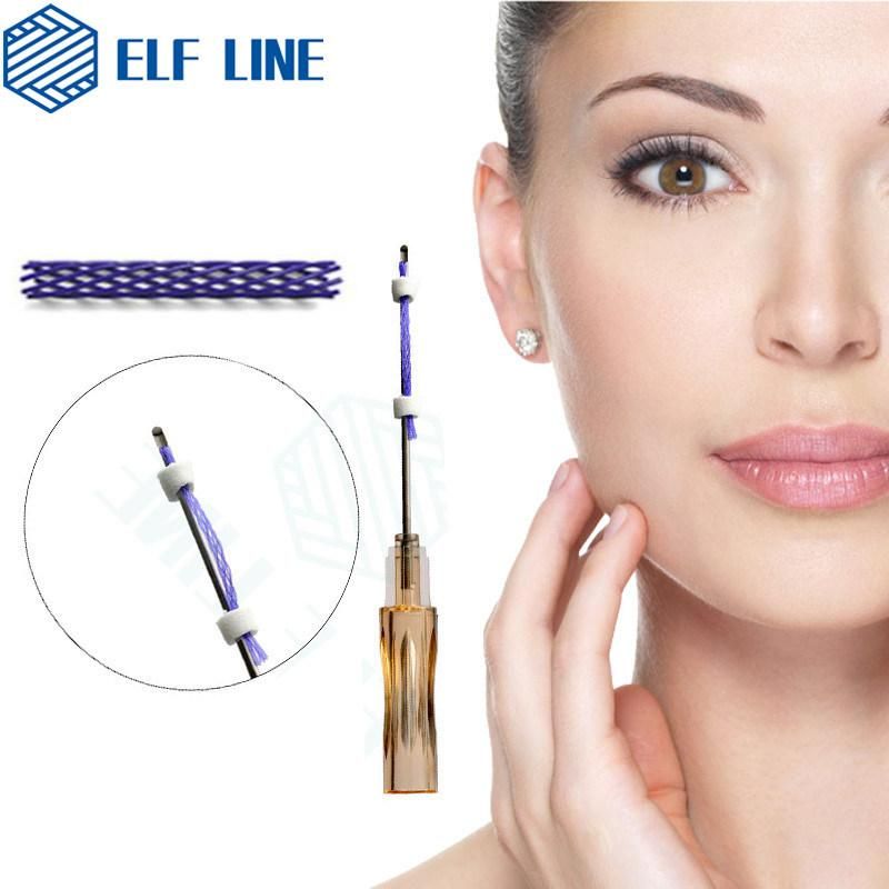 Wrinkle Removal Pdo Mesh Face Lifting Thread with Sharp Needle