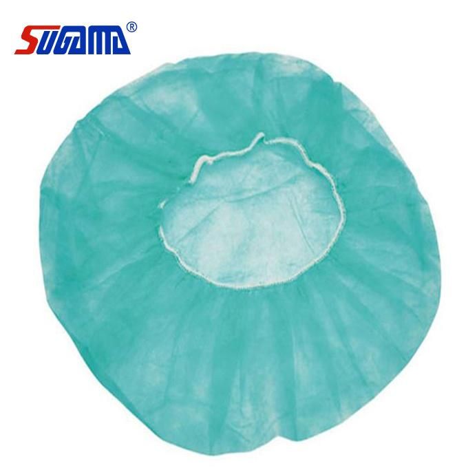 Disposable Non Woven Nurse′s Hat Bouffant Cap with Blue Color