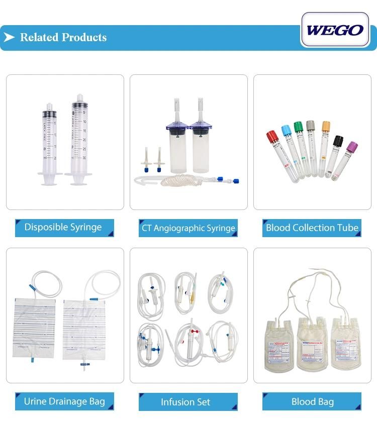Wego Medical Supply Disposable CE Syringes with Needle Insulin Syringe with Needle