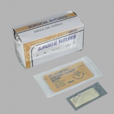 Disposable Sterile Medical Absorbable Surgical Suture (CHROMIC/PLAIN CATGUT) with CE
