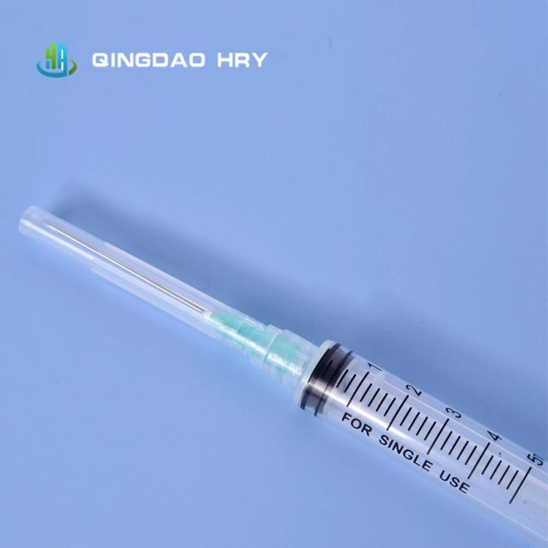 5ml Medical Disposable Syringe with Needle & Safety Needle Luer Lock Sterile 510K FDA From Professional Manufacture