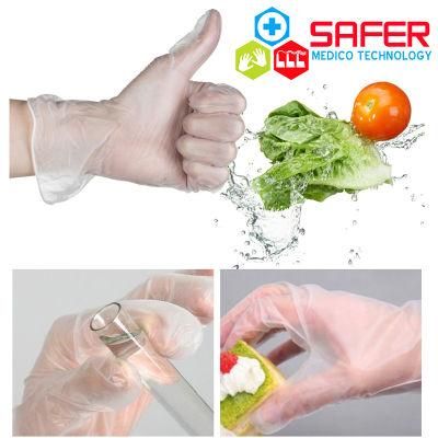 Clear Comfortable Household Working Vinyl Gloves