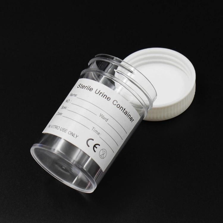 Sterile Disposable Plastic 150ml Urine Test Sample Specimen Collection Container with Screw Cap