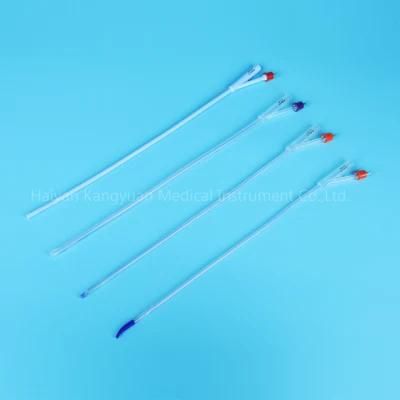 Round Tipped Urethral Use Integrated Flat Balloon Silicone Foley Catheter with Unibal Integral Balloon Technology