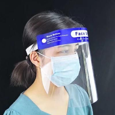 Adjustable Transparent Face Shield/ Anti Fog Anti Splash Plastic Safety Face Shield