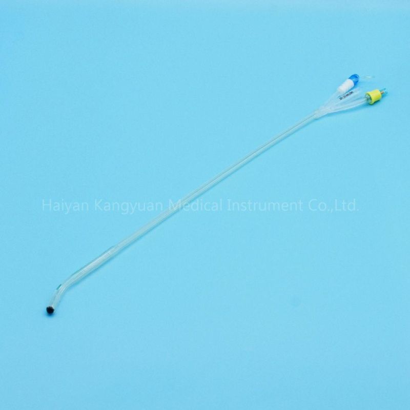 Silicone Foley Catheter Three Way Coude Tip Tiemann Normal Balloon Manufacturer China