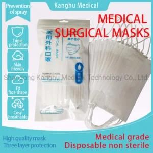 3-Ply Face Mask with Earloop/Medical Mask/Non Sterilization/Disposable Medical Surgical Masks/Type Iir/Face Mask/Wholesale Face Mask