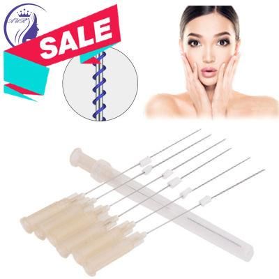 Polydioxanone Absorable Sutures for Face Lifting Pcl Pdo Thread with R Cannula 18g