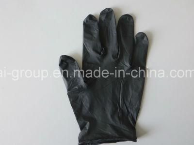 Medical Grade Black Nitrile Gloves/Vinil Gloves Without Powdered