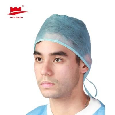 Disposable Doctor Non-Woven Medical Surgical Caps Head Cover Surgical Caps for Hospital