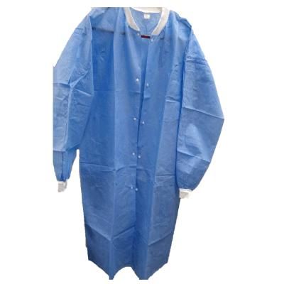 Waterproof Disposable Fast Shipping Nonwoven Lab Coat for Doctor One Time Use Lab Coats