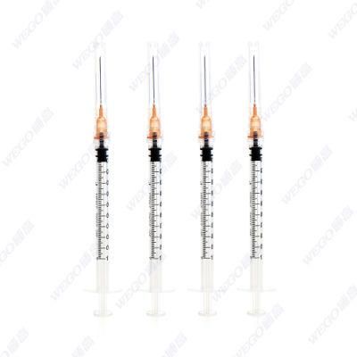 Medical Consumables Disposable 1ml Vaccine Syringe with Luer Lock