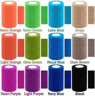 Self Adhesive Bandage, Cohesive Bandage Wrap for Sports, Wrist, Ankle (2 Inch X 5 Yards, Pack of 12) (Assorted Color)