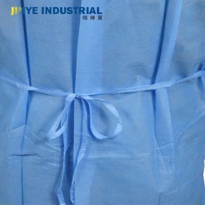 Hospital Medical Uniform PP Non Woven Disposable Surgical Gown PE SMS PP Surgical Gown