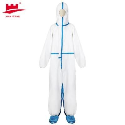 Type 456 Disposable Coverall Anti-Virus Sterile Disposable Safety Suit with Shoe Cover