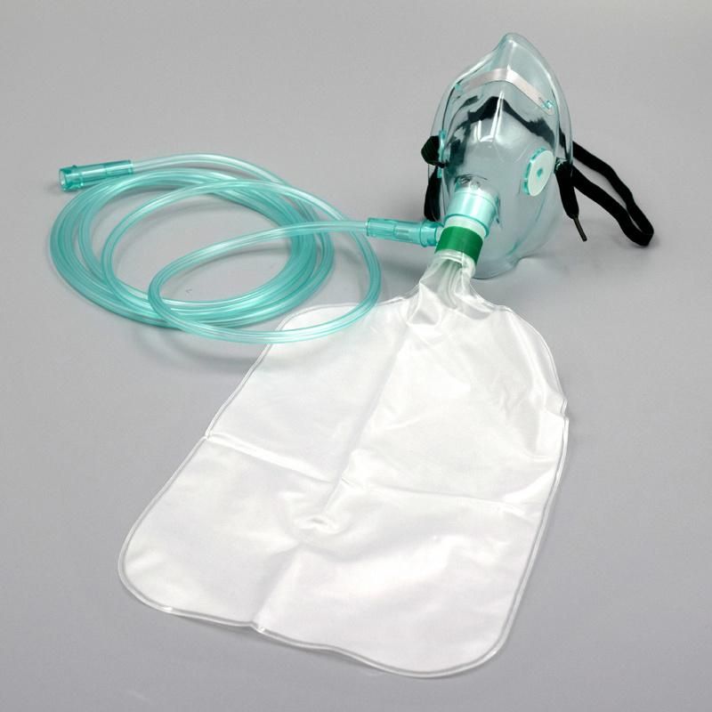 Medical Surgical Disposable Oxygen Reservoir Bag PVC Supplies Bipap Non-Woven 3ply CPAP CPR Breathing Nebulizer KN95 Anesthesia Type Iir Tracheostomy Face Mask