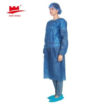 Medical Supplies Disposable V-Shape Unisex Collar Patient Surgical Care Clothing Gown Uniform for Hospital
