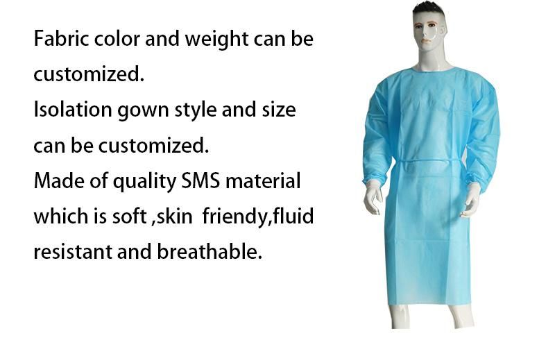 Protective Clothing 45GSM Medical Safety Isolation Gown