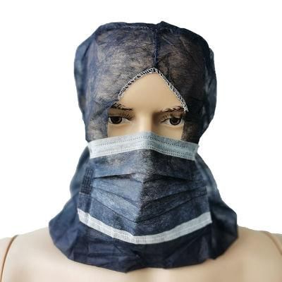 Disposable PP Head Hairnet Balaclava Hood Surgical Head Cover Nurses Cap Snood Cap Nowwoven Cap Astro Cap with Type Iir Face Mask