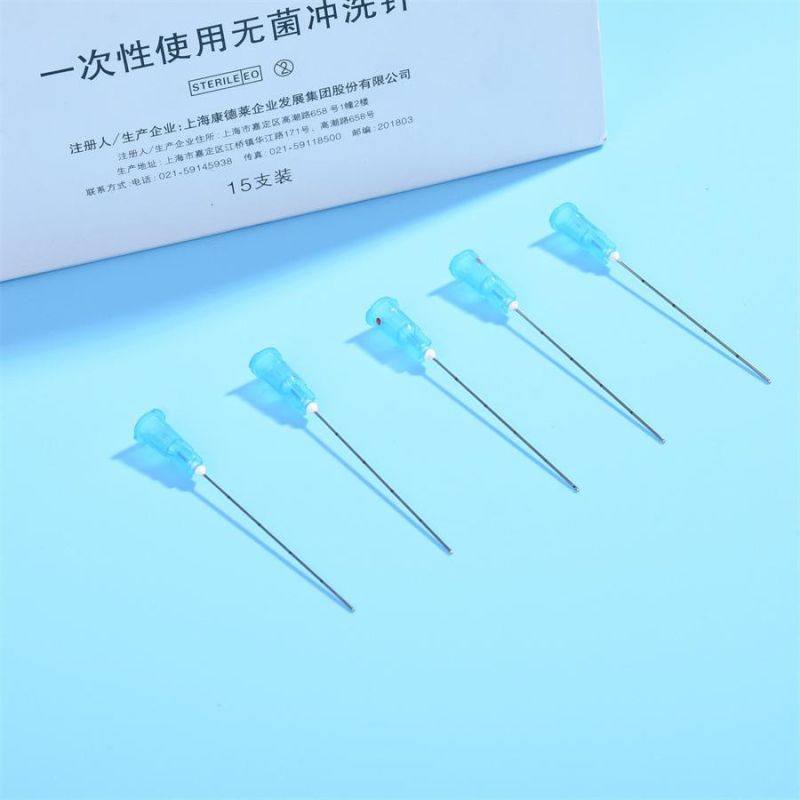 Disposable Sterile Flushing Needle for Injection, Micro-Rectification, Oral and Ophthalmology, Blunt Needle with Graduated Sterile Flushing Needle