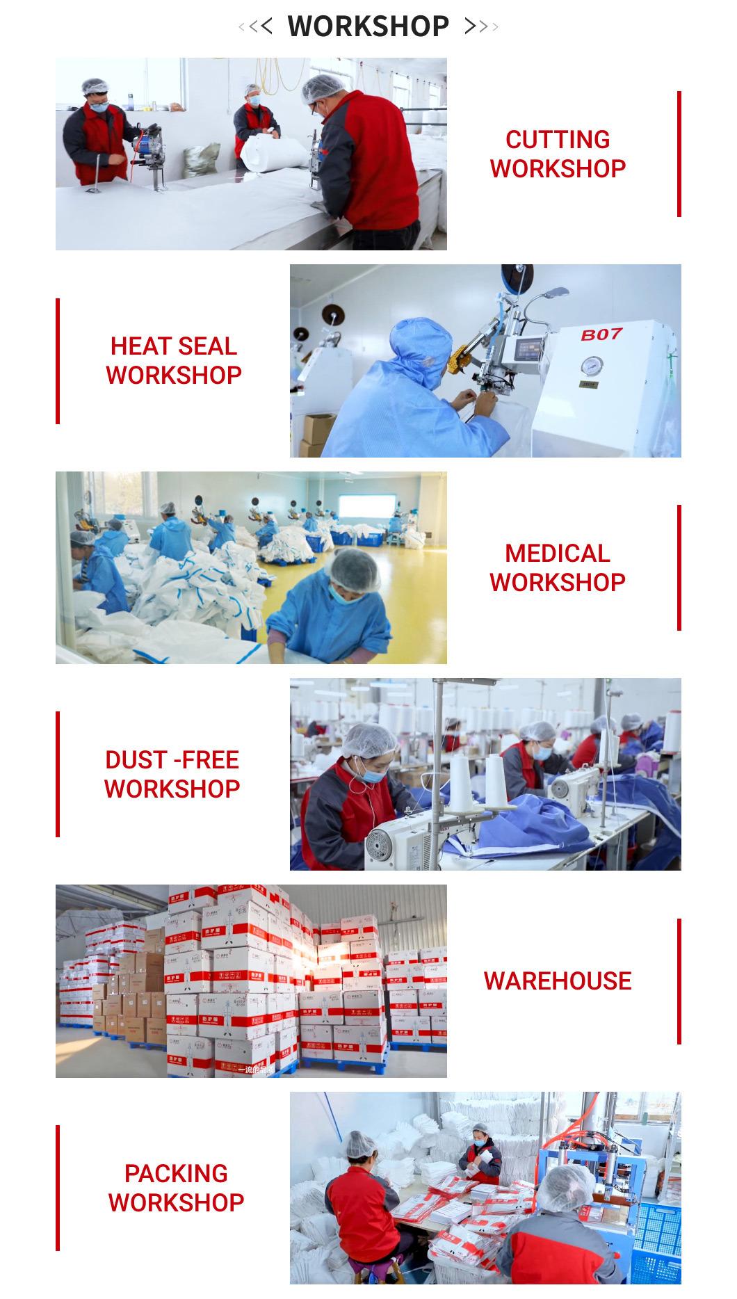 Special Desinsurgical/Medical/Waterproof/Plastic/PE/Working/Safety/Clothing/ Disposable PP Protective Coverall for Hospital/Lab/Food Processing Industry Service