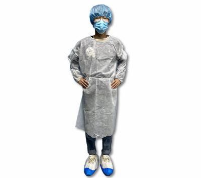 Cheap Price White Color Disposable Protective Suit Waterproof Isolation Gown