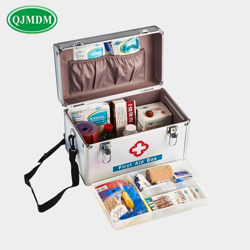 Metal First Aid Kit for Car, 10 Person Workplace or Home First Aid Kit, Emergency Kit, First Aid Box